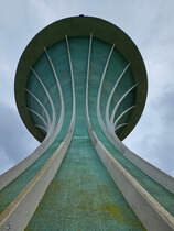Der 1961 erbaute Wasserturm Flensburg-Mrwik gilt als Wahrzeichen des Ostufers der Stadt Flensburg. (Juni 2024)