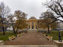 Gebudes des Dri Mzeum in Debrecen. hier gibt es unter anderem ethnografische und archeologische Austellungen. Foto: Dezember, 2023.