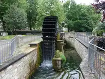 Geseke, M�hlrad von 2010 am Geseker Bach in der Stra�e an der Stiftm�hle (10.06.2024)