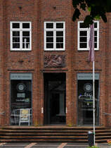 Er Eingangsbereich zur Alten Bcherei im Deutschen Haus von Flensburg. (Juni 2024)