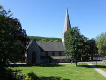 Iserlohn, evangelische St. Pankratius Kirche, erbaut im 11. Jahrhundert, Chor sptgotisch (09.06.2024)