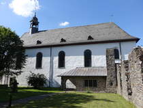 Rumbeck, Klosterkirche St. Nikolaus, erbaut im 13. Jahrhundert, Hallenkirche von fnf Jochen (09.06.2024)