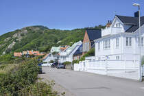 Norra Strandvgen in Mlle auf der sdschwedischen Halbinsel Kullen. Aufnahme: 26. Juni 2024.