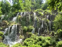 Der Steinh�fer Wasserfall ist Bestandteil der Wasserspiele im Bergpark Wilhelmsh�he in Kassel. Aufgenommen am 26.06.2024.