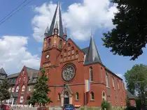 Hamm, evangelische Christuskirche, erbaut von 1901 bis 1902 durch Gerhard August Fischer (07.06.2024)