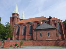 Heessen, Pfarrkirche St. Stephanus, erbaut von 1874 bis 1876 (07.06.2024)