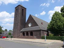 Hvel, evangelische St. Johannes Kirche, erbaut bis 1938 durch das Architektenbro Hopp und Jger (07.06.2024)
