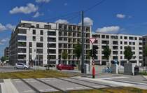 Wohnblcke am Boulevard de Kockelscheuer, auf der Cloche d’Or, in der Stadt Luxemburg. 07.2024