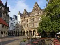 M�nster, Giebelh�user am Lambertikirchplatz (06.06.2024)