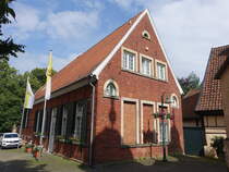 Telgte, Fachwerkhaus am Kardinal von Galen Platz (04.06.2024)