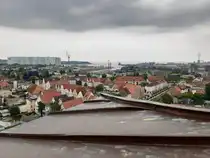 Aussicht von der St.-Georgen-Kirche auf die Stadt Wismar am 25.05.24.