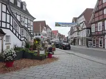 Rietberg, Fachwerkh�user in der Rathausstra�e (03.06.2024)