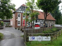 Alme, Schlossmhle in der Schlostrae, erbaut von 1870 bis 1880 (01.06.2024)