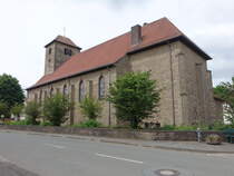 Nrde, Pfarrkirche St. Marien, erbaut von 1930 bis 1932 (31.05.2024)
