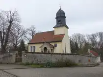 Schelkau, evangelische Kirche, erbaut im 17. Jahrhundert (01.04.2024)