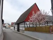 Altm�rbitz, Fachwerkscheune am Kirchberg (31.03.2024)