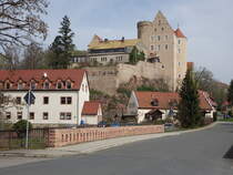 Burg Gnandstein, romanische Wehranlage, erbaut im 13. Jahrhundert (31.03.2024)