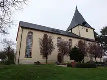 Langenleuba-Oberhain, evangelische St. Nicolai Kirche, erbaut von 1200 bis 1250 (31.03.2024)