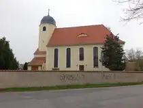Gro�dalzig, evangelische Dorfkirche, erbaut im 17. Jahrhundert (30.03.2024)