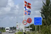 Grenz�bergang S�d/S�derl�gum an der deutsch-d�nischen Grenze. Aufnahme: 11. August 2024.