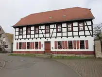 Zangenberg, Fachwerkhaus in der Teichstra�e (30.03.2024)