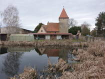 Salsitz, evangelische Dorfkirche, erbaut im 13. Jahrhundert (29.03.2024)