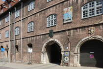 Eingang zum Polizeiprsidium nahe dem Ulmer Mnster am 20. Juli 2024