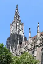 Das ist ein Blick auf dei R�ckseite des Ulmer M�nsters am 20. Juli 2024 