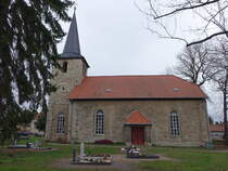 Nienhagen, evangelische St. Martini Kirche, erbaut von 1818 bis 1819 (24.03.2024)