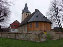 Athenstedt, evangelische St. Bonifatius Kirche, erbaut ab 1589 (23.03.2024)