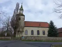 Ohrsleben, evangelische St. Stephanus Kirche, erbaut im 16. Jahrhundert (23.03.2024)