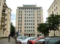 Berlin-Weberwiese. Erstes Wohnhochhaus in Ostberlin aus den frhen Fnfziger Jahren, Foto vom 3. 9. 2008