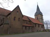 W�ltingerode, Klosterkirche, erbaut ab 1208, erweitert im 13. Jahrhundert (22.03.2024)