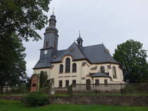 Altmittweida, evangelische Kirche, Barockkirche von 1739 (12.07.2024)