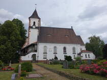 Groweitzschen, evangelische St. Martin Kirche, erbaut 1908 (12.07.2024)