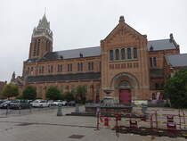 Bailleul, Pfarrkirche St. Vaast, erbaut ab 1932 im romanisch-byzantinischen Stil (06.09.2024)