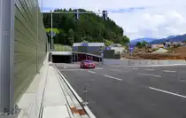 Oberwinden im Elztal, Westportal des neuer�ffneten Brandbergtunnels, Tunnell�nge 880m, Sept.2024