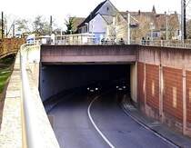 Freiburg, westliches Ausfahrtsportal des Schtzenallee-Tunnels, Feb.2022