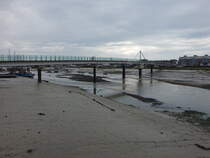 Shoreham-by-Sea, Adur Ferry Bridge ber den Adur Fluss (07.09.2024)