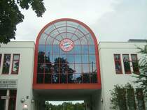 Haupteingang zum Trainingsgel�nde des FC Bayern.