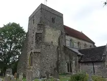 Steyning, Pfarrkirche St. Andrew, Kirchturm 16. Jahrhundert, Langhaus erbaut von 1740 bis 1750 (07.09.2024)
