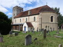 Goring-on-Thames, Pfarrkirche St. Thomas, erbaut um 1100, nrdliches Seitenschiff 13. Jahrhundert (08.09.2024)