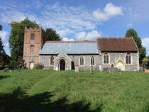 Lower Basildon, Pfarrkirche St. Bartholomus, erbaut im 13. Jahrhundert (08.09.2024)