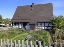 Denzlingen, das Gaus-Haus, erbaut 1728, ehemaliger Teil des Hofgutes, heute im Gemeindebesitz, Sept.2022