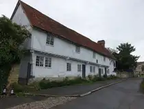 Long Crendon Courthouse, zweist�ckiges Fachwerkgeb�ude aus dem 15. Jahrhundert, Sitz der Gutsgerichte (10.09.2024)