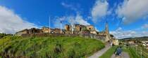 Panorama Foto, aufgenommen beim Rundgang durch die Hhenburgruine in Valkenburg, gebaut um das Jahr 1115, zerstrt durch Niederlndische Truppen im Jahr 1672, und nicht wieder Aufgebaut. 12.09.2024