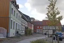 Ein Historischer Teil mit Fachwerk H�usern von Pasewalk am 04. Oktober 2024.