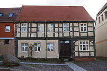 Fachwerkhaus im Historischer Teil von Pasewalk am 04. Oktober 2024.