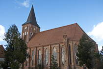 Die St.-Marien-Kirche (auch Marienkirche) in Pasewalk am 04. Oktober 2024. 