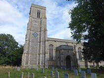 Stowlangtoft, Pfarrkirche St. George, erbaut im 14. Jahrhundert (12.09.2024)